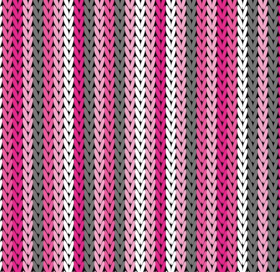 Stricken Wolle grau pink Maschen Patchworkstoff