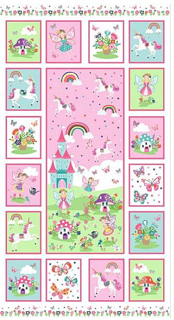 Einhorn Fee Panel Patchworkstoff