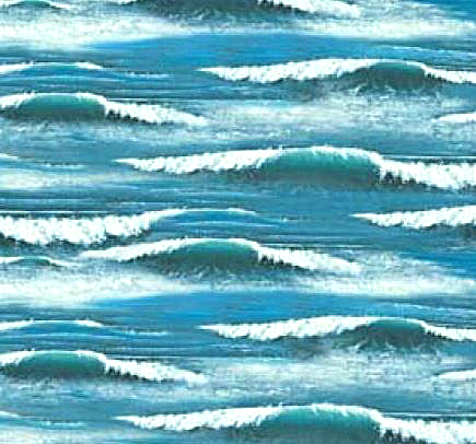 Wasser Meer Wellen Baumwollstoff