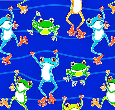 Kinderzimmer Frosch Frösche blau