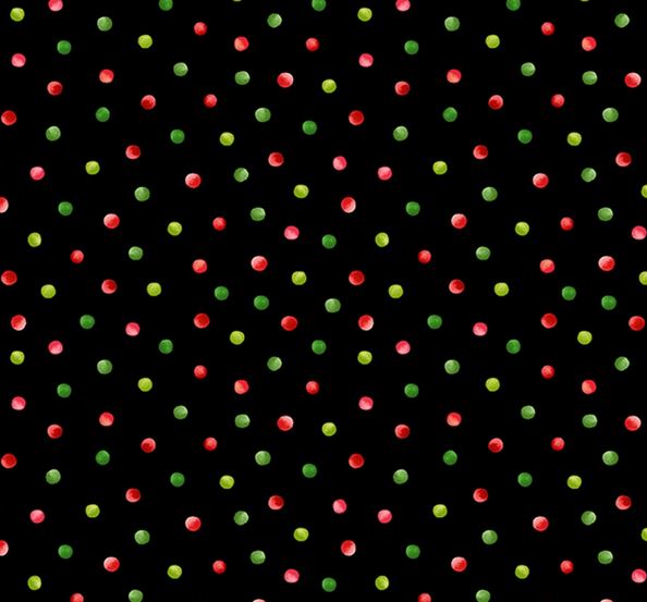 Punkte gepunktet schwarz rot grün Baumwollstoff