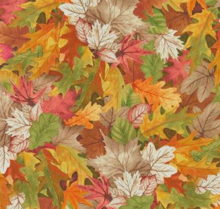 Herbstwald Blätter Blatt Herbst Patchworkstoff