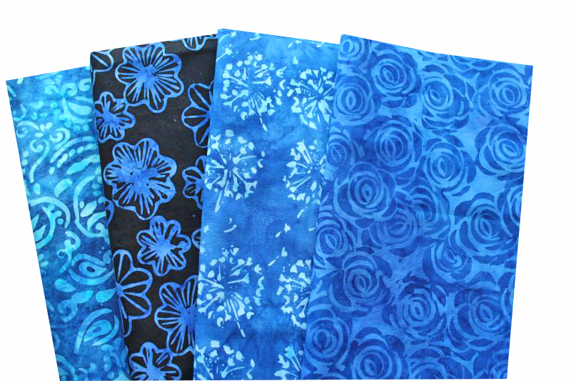 Batik blau Patchworkstoff Stoffpaket