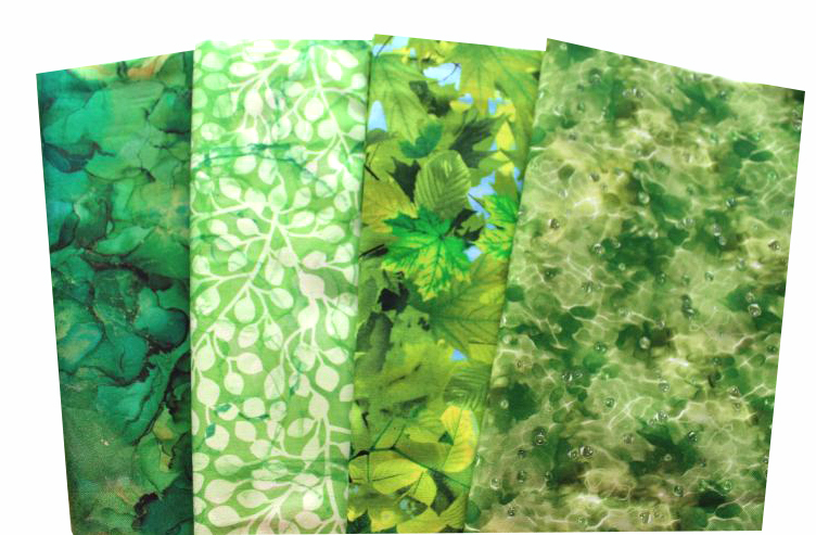 Basic Batik grün Patchworkstoff Stoffpaket