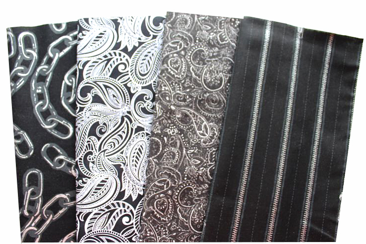 Basic Batik schwarz Patchworkstoff Stoffpaket