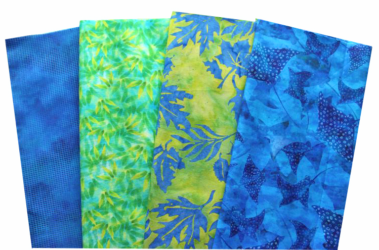 Basic blau grün Patchworkstoff Stoffpaket