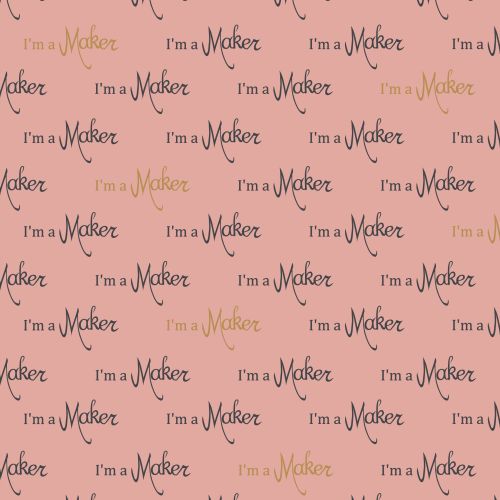 I´m a maker rosa Patchworkstoff