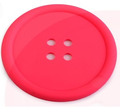Tassenuntersetzer neon pink  Knopf