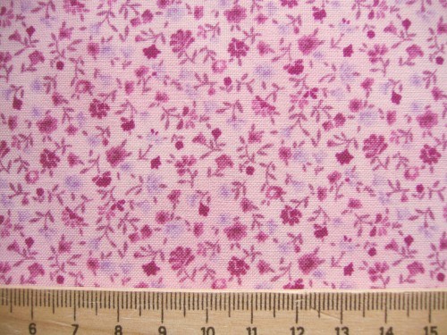 Blüten Blumen klein rosa Baumwollstoff