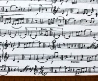 Noten Musik Violinschlüssel Patchworkstoff