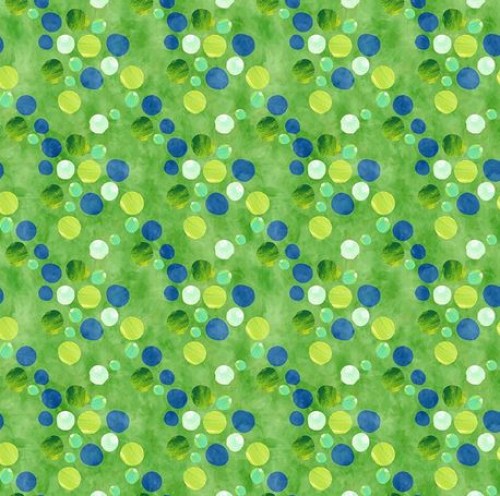 grün blau Punkte Patchworkstoff