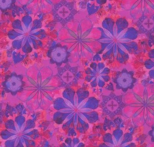 Ornamente magenta Patchworkstoff