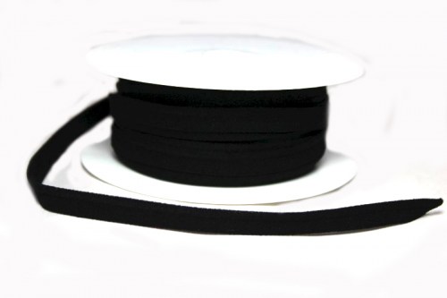 Paspelband elastisch schwarz 10 mm