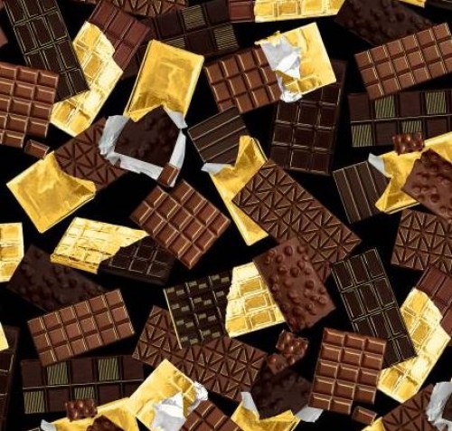Süßigkeiten Schokolade Patchworkstoff