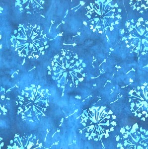 Pusteblumen blau Batik Patchworkstoff