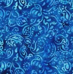Kreise Ornamente blau hellblau Batik Patchworkstoff