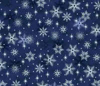 Schneeflocken dunkles blau Weihnachtsstoff