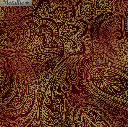 Paisley messing gold kupfer Patchworkstoff
