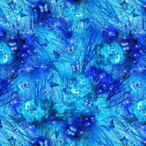 Schmetterling blau Patchworkstoff
