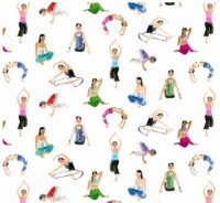 Yoga Sport Entspannung Patchworkstoff