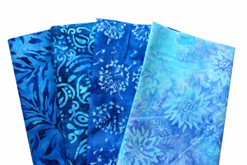 Batik blau Patchworkstoff Stoffpaket