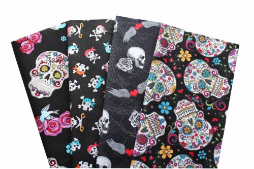 Totenkopf Patchworkstoff Stoffpaket