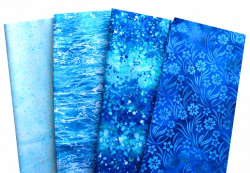 Basic blau Patchworkstoff Stoffpaket