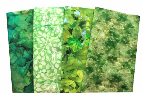 Basic Batik grün Patchworkstoff Stoffpaket