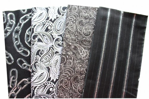 Basic Batik schwarz Patchworkstoff Stoffpaket