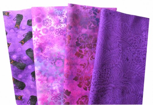 Basic lila Patchworkstoff Stoffpaket