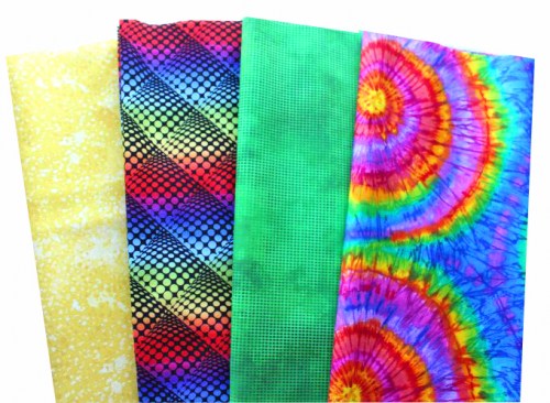 Basic Regenbogen Patchworkstoff Stoffpaket