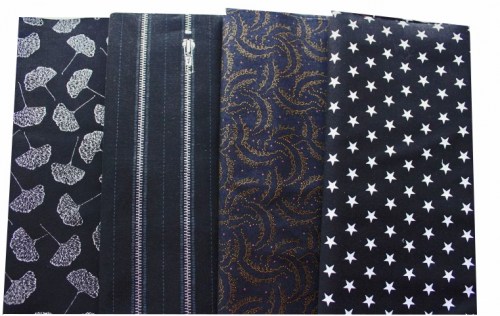 Basic schwarz Patchworkstoff Stoffpaket