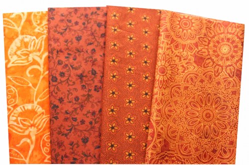 Basic orange Patchworkstoff Stoffpaket