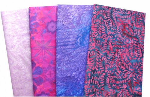 Basic violett lila blau Patchworkstoff Stoffpaket