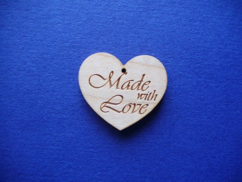 Made with love Holz Knopf