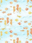 Unter Wasser Fische Seepferdchen Patchworkstoff