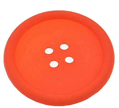 Tassenuntersetzer orange Knopf